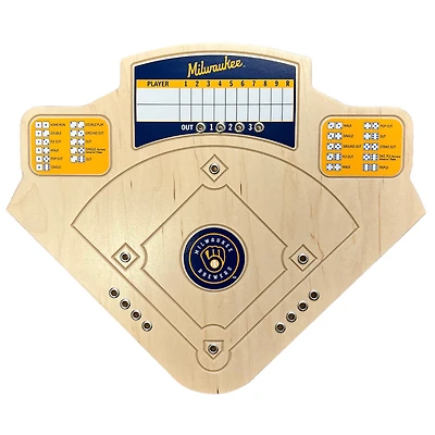 Milwaukee Brewers Handcrafted Wood Baseball Game
