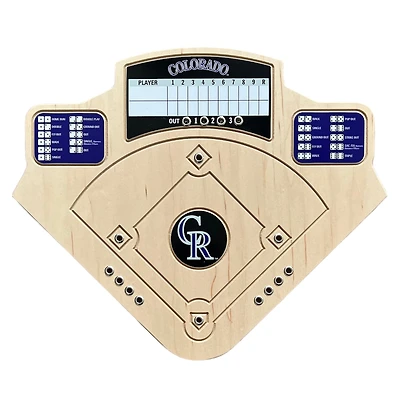 Colorado Rockies Handcrafted Wood Baseball Game
