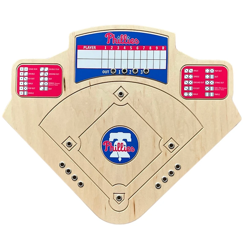 Philadelphia Phillies Handcrafted Wood Baseball Game