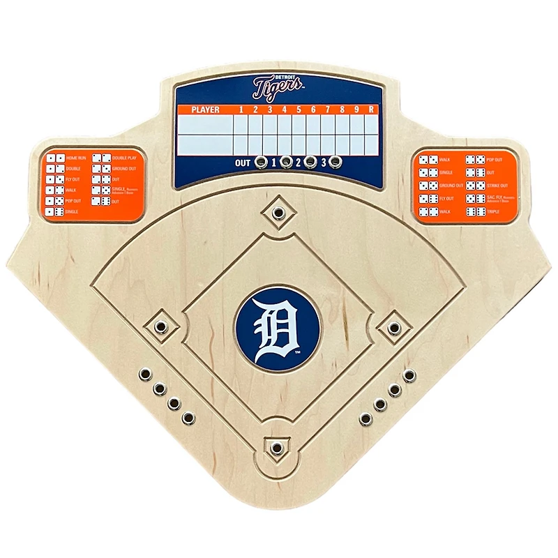 Detroit Tigers Handcrafted Wood Baseball Game