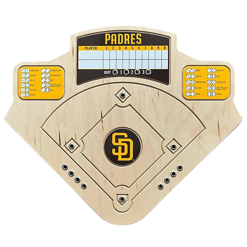 San Diego Padres Handcrafted Wood Baseball Game