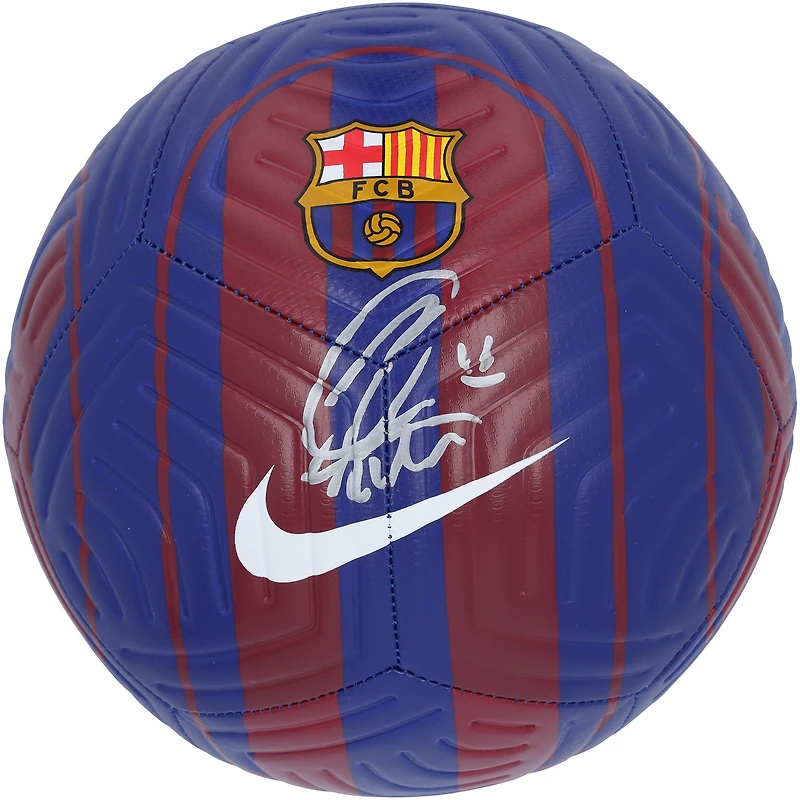 Zlatan Ibrahimovic Barcelona Autographed Home Kit Nike Soccer Ball