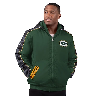 Men's Starter Green Green Bay Packers Thursday Night Gridiron Full-Zip Jacket