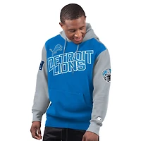 Men's Starter Blue Detroit Lions Extreme Pullover Hoodie