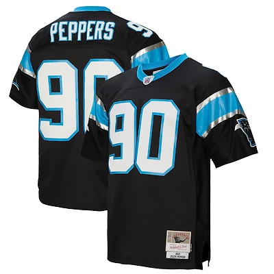 Men's Mitchell & Ness Julius Peppers Black Carolina Panthers  Legacy Replica Jersey