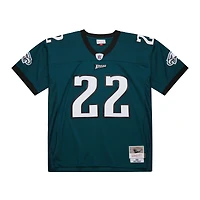 Men's Mitchell & Ness Duce Staley Midnight Green Philadelphia Eagles 2002 Legacy Replica Jersey