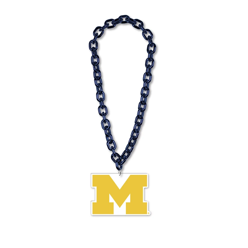 WinCraft Michigan Wolverines Big Chain Logo Necklace