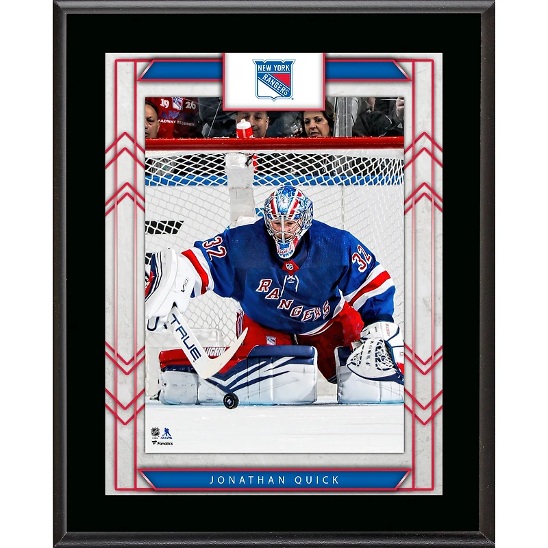 Jonathan Quick New York Rangers 10.5" x 13" Sublimated Player Plaque