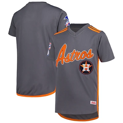 Youth Stitches Charcoal Houston Astros Team V-Neck Jersey