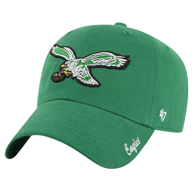 Women's '47 Kelly Green Philadelphia Eagles Miata Clean Up Legacy Adjustable Hat