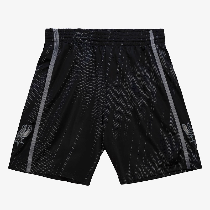Men's Mitchell & Ness Black San Antonio Spurs 2008/09 Hardwood Classics Monochrome Swingman Shorts