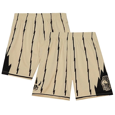 Men's Mitchell & Ness  Khaki Toronto Raptors 1998-99 Hardwood Classics Swingman Shorts