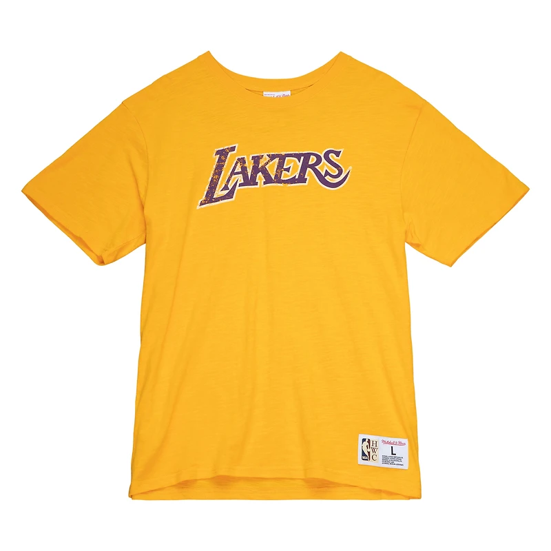 Men's Mitchell & Ness  Gold Los Angeles Lakers Legendary Slub T-Shirt