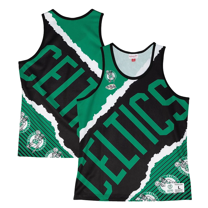 Men's Mitchell & Ness Black Boston Celtics Jumbotron 2.0 Sublimated Tank Top