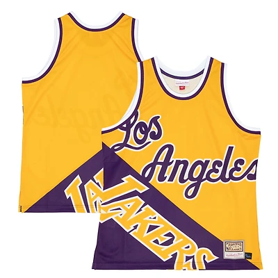 Men's Mitchell & Ness  Gold Los Angeles Lakers Big Face 5.0 Fashion Tank Top
