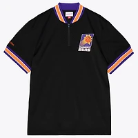 Men's Mitchell & Ness  Black Phoenix Suns Mesh Quarter-Zip Top