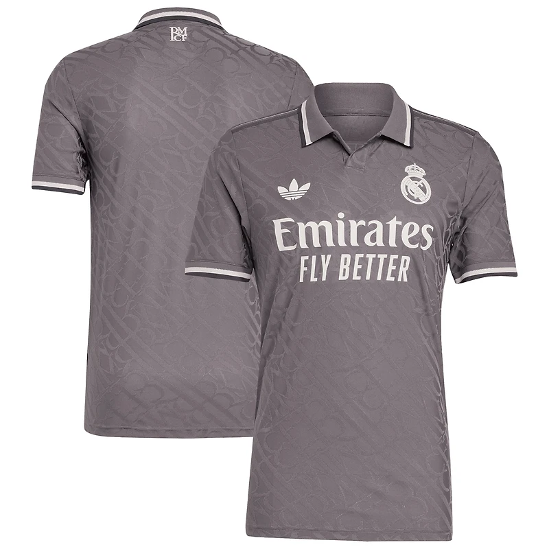 Men's adidas Originals Charcoal Real Madrid 2024/25 Third Authentic Jersey