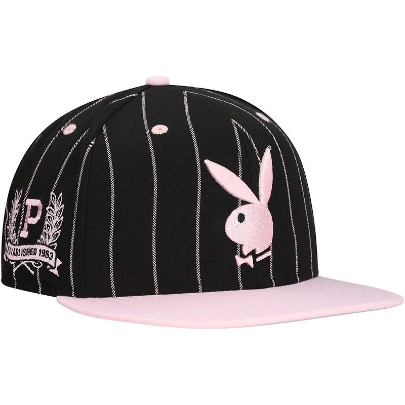 Men's Black Playboy Logo Adjustable Hat
