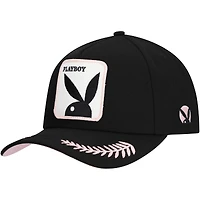Men's Black Playboy Logo A-Frame Adjustable Hat