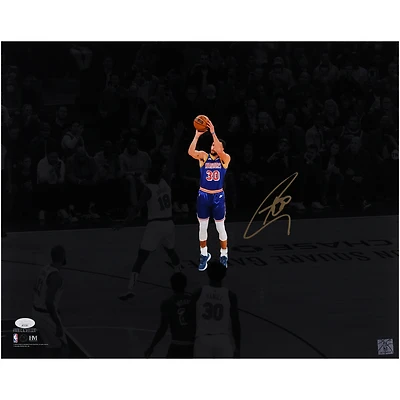 Stephen Curry Golden State Warriors Autographed 16" x 20" Shooting vs. New York Knicks Spotlight Photograph - JSA