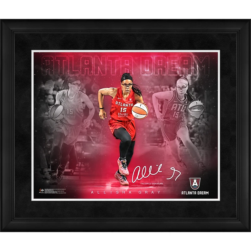 Allisha Gray Atlanta Dream Facsimile Signature Framed 16" x 20" Stars of the Game Collage