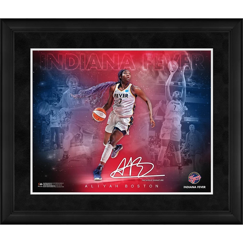 Aliyah Boston Indiana Fever Facsimile Signature Framed 16" x 20" Stars of the Game Collage