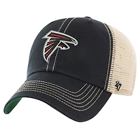 Men's '47  Black/Natural Atlanta Falcons Trawler Clean Up Trucker Adjustable Hat