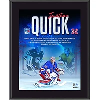 Jonathan Quick New York Rangers 10" x 13" American-Born Win Record Sublimated Plaque