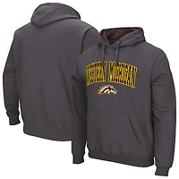 Men's Colosseum Charcoal Western Michigan Broncos Arch & Logo 3.0 Pullover Hoodie