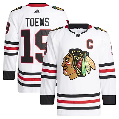 Men's adidas Jonathan Toews White Chicago Blackhawks Away Primegreen Authentic Player Jersey