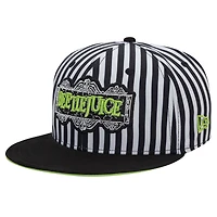 Men's  New Era  Black Beetlejuice Green Piping 9FORTY Adjustable Hat