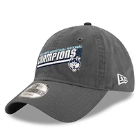 Men's New Era  Charcoal UConn Huskies 2024 NCAA Men's Basketball National Champions 9TWENTY Adjustable Hat