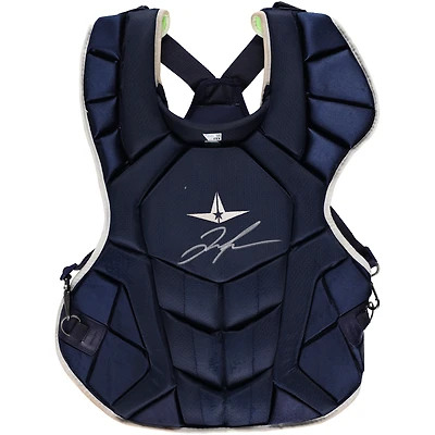 Jose Trevino New York Yankees Autographed Game-Used Navy Chest Protector from the 2023 MLB Season - RG13309084