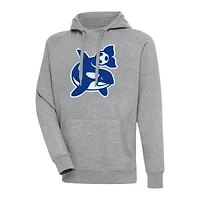 Men's Antigua Heather Gray Seattle Sounders FC Orca Logo Victory Pullover Hoodie