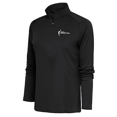 Women's Antigua Gray 2024 WNBA Draft Tribute Half-Zip Top