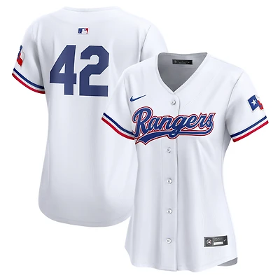 Women's Nike  White Texas Rangers 2024 Jackie Robinson Day Home Limited Jersey