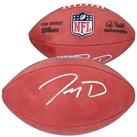 Jayden Daniels Washington Commanders Autographed 2024 NFL Draft First Round Pick Wilson Duke Full Color Football
