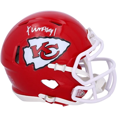 Xavier Worthy Kansas City Chiefs Autographed Riddell Speed Mini Helmet