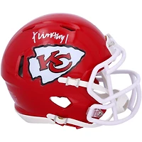Xavier Worthy Kansas City Chiefs Autographed Riddell Speed Mini Helmet
