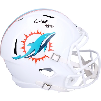 Chop Robinson Miami Dolphins Autographed Riddell Speed Replica Helmet