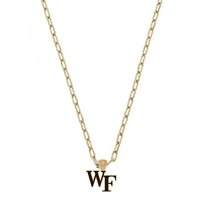 Women' CANVAS Style Wake Forest Demon Deacons Enamel Pendant Necklace