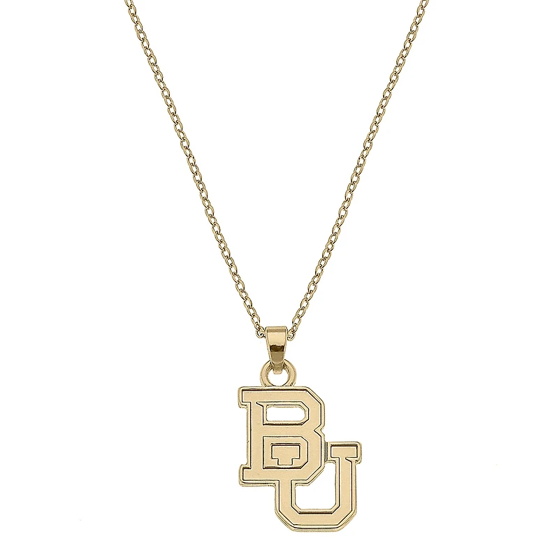 Women's CANVAS Style Baylor Bears Gold Plated Pendant Necklace