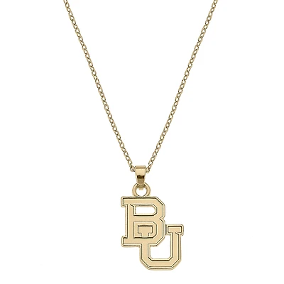 Women's CANVAS Style Baylor Bears Gold Plated Pendant Necklace