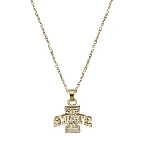 Women's CANVAS Style Iowa State Cyclones Gold Plated Pendant Necklace