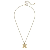 Women's CANVAS Style Nebraska Huskers Gold Plated Pendant Necklace