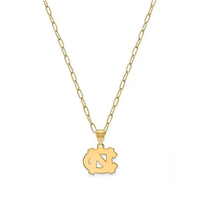 Women's CANVAS Style North Carolina Tar Heels Gold Plated Pendant Necklace