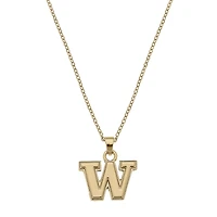 Women's CANVAS Style Washington Huskies Gold Plated Pendant Necklace