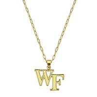 Women's CANVAS Style Wake Forest Demon Deacons Gold Plated Pendant Necklace