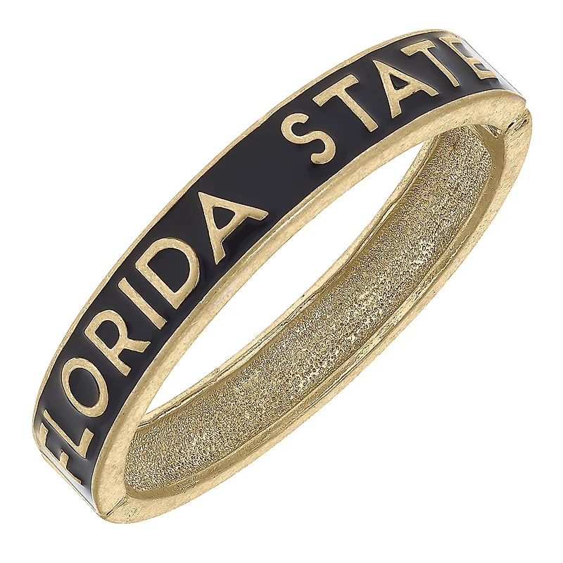 Women' CANVAS Style Florida State Seminoles Enamel Hinge Bangle