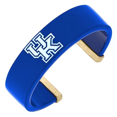 Women' CANVAS Style Kentucky Wildcats Resin Logo Cuff Bracelet